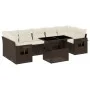 Set sofás de jardín 8 piezas y cojines ratán sintético marrón by , Garden sets - Ref: Foro24-3267783, Price: 602,59 €, Discou...
