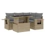 Gartensofa-Set mit 5-teiligen Kissen aus synthetischem Rattan in Beige. von , Gartensets - Ref: Foro24-3267879, Preis: 380,15...