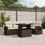 Set sofás de jardín 6 piezas y cojines ratán sintético marrón by , Garden sets - Ref: Foro24-3267893, Price: 464,65 €, Discou...