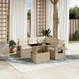 Juego de sofás jardín con cojines 6 pzas ratán sintético beige von , Gartensets - Ref: Foro24-3267898, Preis: 482,37 €, Rabat...
