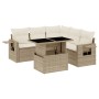Juego de sofás jardín con cojines 6 pzas ratán sintético beige von , Gartensets - Ref: Foro24-3267898, Preis: 448,29 €, Rabat...