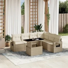 Set sofás de jardín 7 piezas y cojines ratán sintético beige by , Garden sets - Ref: Foro24-3267928, Price: 526,76 €, Discoun...