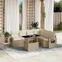 Set sofás de jardín 7 piezas y cojines ratán sintético beige by , Garden sets - Ref: Foro24-3267928, Price: 526,76 €, Discoun...