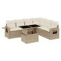 Set sofás de jardín 7 piezas y cojines ratán sintético beige by , Garden sets - Ref: Foro24-3267928, Price: 497,55 €, Discoun...