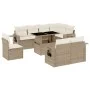 Set de sofás de jardín 9 pzas con cojines ratán sintético beige by , Garden sets - Ref: Foro24-3268038, Price: 702,39 €, Disc...
