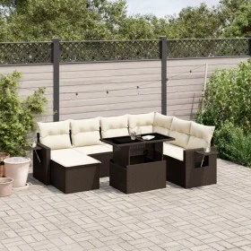Set sofás de jardín 8 piezas y cojines ratán sintético marrón by , Garden sets - Ref: Foro24-3268073, Price: 566,23 €, Discou...