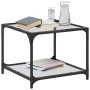 Mesa de centro superficie vidrio transparente acero 50x50x40 cm by , Coffee table - Ref: Foro24-845970, Price: 38,79 €, Disco...