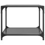 Mesa de centro superficie vidrio negro y acero 50x50x40 cm de , Mesas de centro - Ref: Foro24-845972, Precio: 42,80 €, Descue...