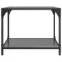 Mesa de centro superficie vidrio negro y acero 50x50x40 cm de , Mesas de centro - Ref: Foro24-845972, Precio: 42,22 €, Descue...