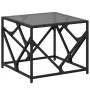 Stahl-Couchtisch mit schwarzer Glasoberfläche 50x50x41 cm von , Couchtisch - Ref: Foro24-845993, Preis: 45,77 €, Rabatt: %