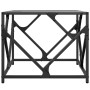 Stahl-Couchtisch mit schwarzer Glasoberfläche 50x50x41 cm von , Couchtisch - Ref: Foro24-845993, Preis: 45,77 €, Rabatt: %