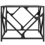 Stahl-Couchtisch mit schwarzer Glasoberfläche 50x50x41 cm von , Couchtisch - Ref: Foro24-845993, Preis: 45,77 €, Rabatt: %