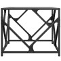 Stahl-Couchtisch mit schwarzer Glasoberfläche 50x50x41 cm von , Couchtisch - Ref: Foro24-845993, Preis: 45,77 €, Rabatt: %