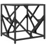 Mesa de centro de acero superficie de vidrio negra 40x40x41 cm de , Mesas de centro - Ref: Foro24-845991, Precio: 43,05 €, De...