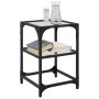 Mesa de centro de acero y tapa vidrio transparente 30x30x45 cm by , Coffee table - Ref: Foro24-845998, Price: 30,47 €, Discou...