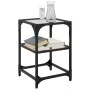 Mesa de centro de acero y tapa vidrio transparente 30x30x45 cm de , Mesas de centro - Ref: Foro24-845998, Precio: 30,07 €, De...