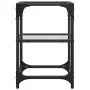 Mesa de centro de acero y tapa vidrio transparente 30x30x45 cm de , Mesas de centro - Ref: Foro24-845998, Precio: 30,07 €, De...