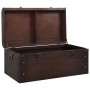 Cofre con pestillos contrachapada marrón 90x50x39,5 cm by , Storage trunks - Ref: Foro24-4010549, Price: 127,05 €, Discount: %