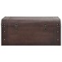 Cofre con pestillos contrachapada marrón 90x50x39,5 cm by , Storage trunks - Ref: Foro24-4010549, Price: 127,05 €, Discount: %