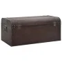 Cofre con pestillos contrachapada marrón 90x50x39,5 cm de , Baúles de almacenamiento - Ref: Foro24-4010549, Precio: 124,78 €,...