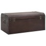 Cofre con pestillos contrachapada marrón 90x50x39,5 cm by , Storage trunks - Ref: Foro24-4010549, Price: 127,05 €, Discount: %