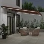 Toldo retráctil manual con luces LED marrón 600x350 cm by , Awnings - Ref: Foro24-3215416, Price: 581,49 €, Discount: %