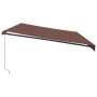 Manuelle ausziehbare Markise mit LED-Lichtern in Braun, 600x350 cm. von , Markisen - Ref: Foro24-3215416, Preis: 581,49 €, Ra...
