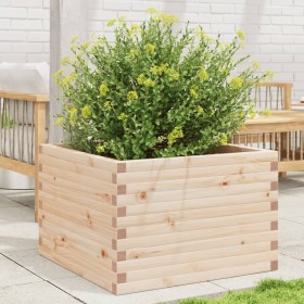 Jardinera de madera maciza de pino 70x70x46 cm by , Pots and planters - Ref: Foro24-3282414, Price: 141,45 €, Discount: %