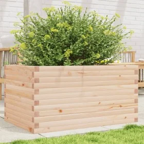Jardinera de madera maciza de pino 90x60x46 cm by , Pots and planters - Ref: Foro24-3282454, Price: 146,02 €, Discount: %