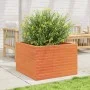 Jardinera de madera maciza de pino marrón cera 70x70x46 cm by , Pots and planters - Ref: Foro24-3282416, Price: 161,66 €, Dis...