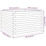 Jardinera de madera maciza de pino marrón cera 70x70x46 cm by , Pots and planters - Ref: Foro24-3282416, Price: 161,66 €, Dis...