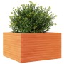 Jardinera madera maciza de pino marrón cera 80x80x46 cm by , Pots and planters - Ref: Foro24-3282421, Price: 183,40 €, Discou...