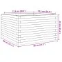 Jardinera madera maciza de pino marrón cera 80x80x46 cm by , Pots and planters - Ref: Foro24-3282421, Price: 181,05 €, Discou...