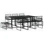 Garten-Essgruppe 11-teilig aus schwarzem synthetischem Rattan von , Gartensets - Ref: Foro24-3295044, Preis: 499,62 €, Rabatt: %
