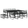 Set de comedor de jardín 11 pzas ratán sintético negro by , Garden sets - Ref: Foro24-3295044, Price: 500,44 €, Discount: %