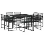9-teiliges Gartensitzgruppen-Set aus schwarzem Kunststoff-Rattan von , Gartensets - Ref: Foro24-3295038, Preis: 448,12 €, Rab...