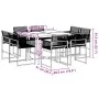 9-teiliges Gartensitzgruppen-Set aus schwarzem Kunststoff-Rattan von , Gartensets - Ref: Foro24-3295038, Preis: 448,12 €, Rab...