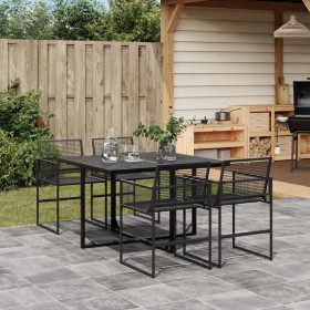 Gartenset 5-teilig aus schwarzem synthetischem Rattan von , Gartensets - Ref: Foro24-3295033, Preis: 283,85 €, Rabatt: %