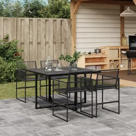 Gartenset 5-teilig aus schwarzem synthetischem Rattan von , Gartensets - Ref: Foro24-3295033, Preis: 280,26 €, Rabatt: %