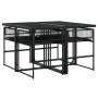 Juego de comedor de jardín 5 piezas ratán sintético negro by , Garden sets - Ref: Foro24-3295033, Price: 283,85 €, Discount: %