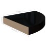 Schwebende Eckregale 4 Stück MDF schwarz glänzend 25x25x3,8 cm von vidaXL, Regale und Regale - Ref: Foro24-323891, Preis: 42,...