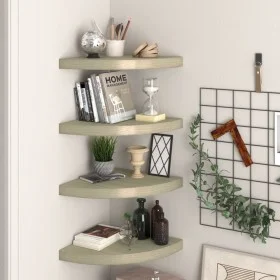 Corner floating shelves 4 pcs MDF oak 35x35x3.8 cm by vidaXL, Shelves and shelves - Ref: Foro24-323927, Price: 67,20 €, Disco...