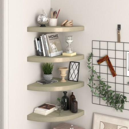 Eckregale 4 Stück MDF-Eiche 35x35x3,8 cm von vidaXL, Regale und Regale - Ref: Foro24-323927, Preis: 68,28 €, Rabatt: %