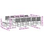 Set comedor de jardín con cojines 15 pzas ratán sintético negro by , Garden sets - Ref: Foro24-3295071, Price: 802,41 €, Disc...