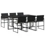 Garten-Essgruppe 7-teilig mit schwarzen Polstern aus synthetischem Rattan. von , Gartensets - Ref: Foro24-3295059, Preis: 403...