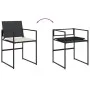 Garten-Essgruppe 7-teilig mit schwarzen Polstern aus synthetischem Rattan. von , Gartensets - Ref: Foro24-3295059, Preis: 403...