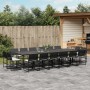 Set de muebles jardín 17 pzas con cojines ratán sintético negro by , Garden sets - Ref: Foro24-3295067, Price: 997,06 €, Disc...