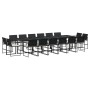 Set de muebles jardín 17 pzas con cojines ratán sintético negro by , Garden sets - Ref: Foro24-3295067, Price: 997,06 €, Disc...