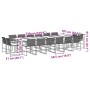 Set de muebles jardín 17 pzas con cojines ratán sintético negro by , Garden sets - Ref: Foro24-3295067, Price: 997,06 €, Disc...