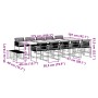 Set de comedor de jardín 15 pzas ratán sintético negro by , Garden sets - Ref: Foro24-3295046, Price: 813,34 €, Discount: %